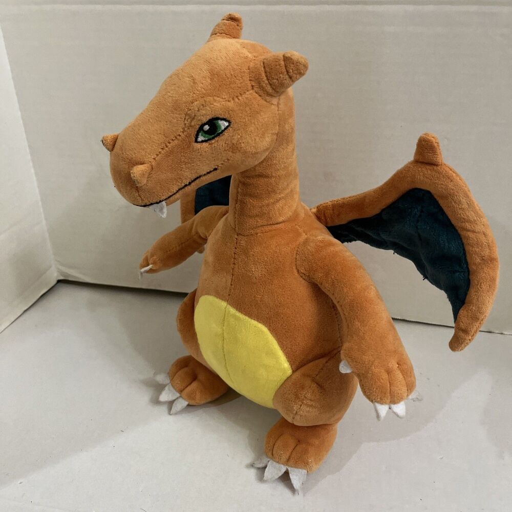 Pokemon Charizard Plush 12” Tall Posable Wings Dragon Stuffed Animal Orange
